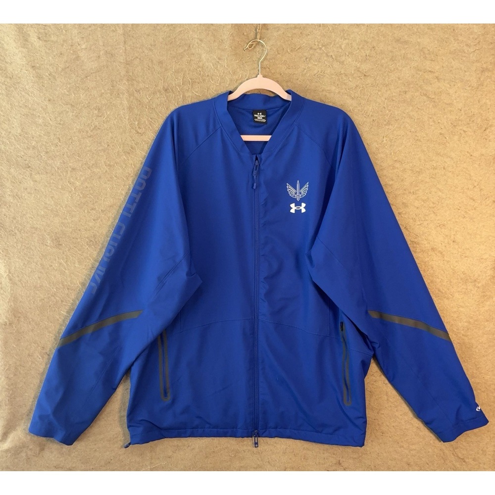 Under Armour St. Louis Battlehawks Jacket 3XT Blue‎ Lined Full Zip Pockets Logo